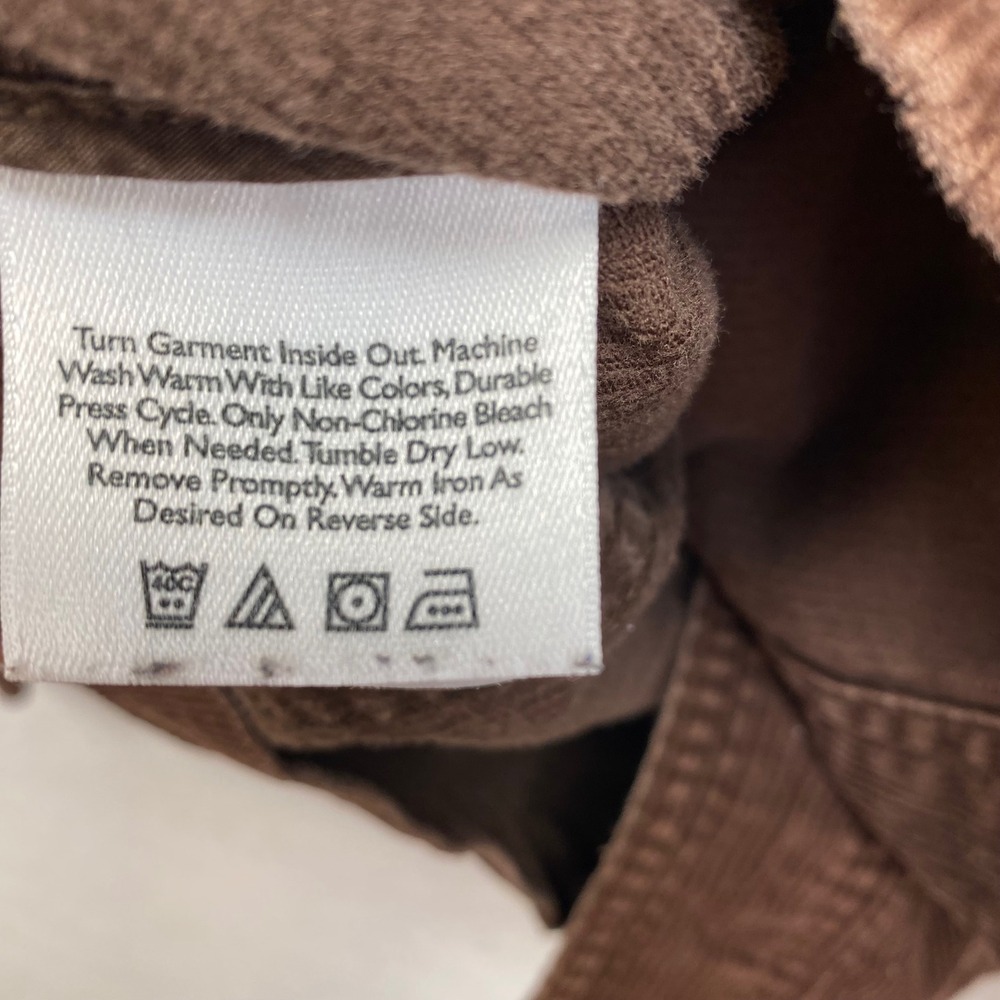 Eddie Bauer Corduroy Jacket Womens M Brown Button Front Trucker Utility Coat - Picture 11 of 11